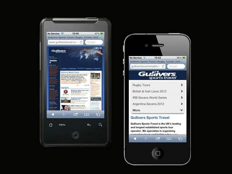 Mobile compatible website image