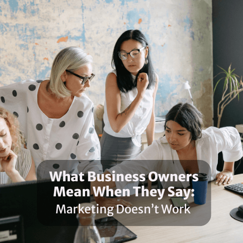 Small business owner working in office with team to accompany Alison Page Marketing Blog February 2026